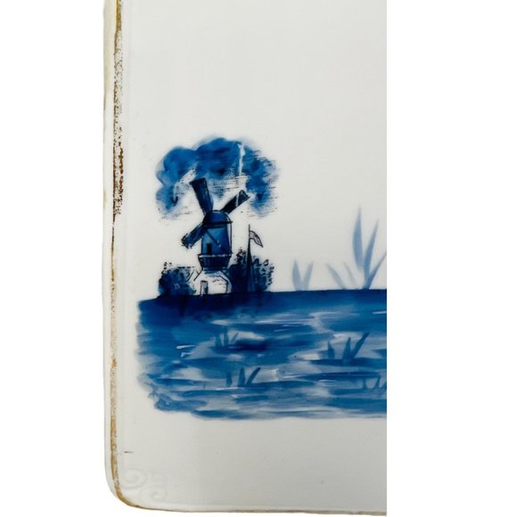 Holland Tile Antique Windmill Bread and Cheese Cutting Board Plate Collectible - Picture 9 of 9